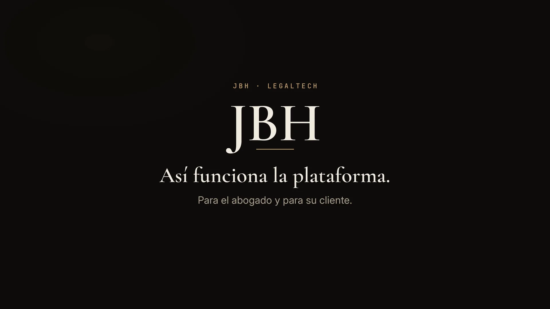 Presentación de la plataforma JBH Legal